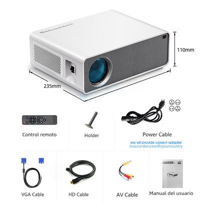 AKEY7 1080P LED Projector 7500 Lumens 4K Support