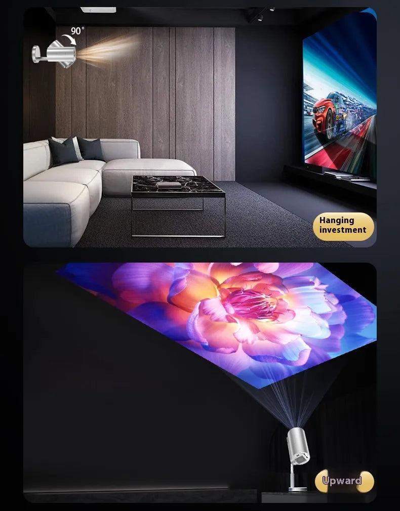 Portable Smart HD Projector with WiFi & Screen Mirroring